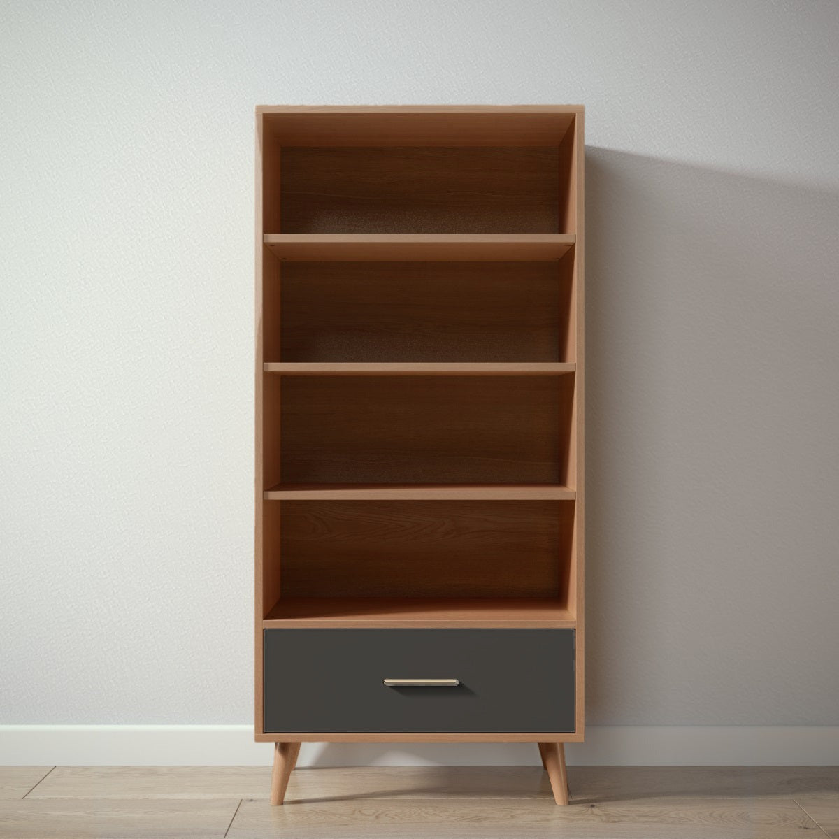 New York Bookcase in Bruno Antico / Peppercorn finish