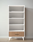 New York Bookcase in Bianco Satinato / Bruno Antico finish