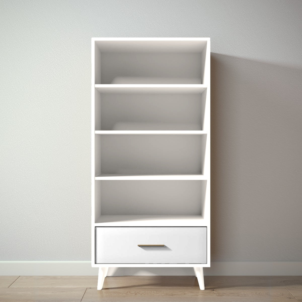 New York Bookcase in Bianco Satinato / Solid White finish