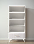 New York Bookcase in Bianco Satinato / Washed White finish