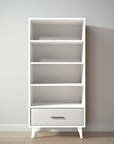 New York Bookcase in Bianco Satinato / Bianco Satinato finish