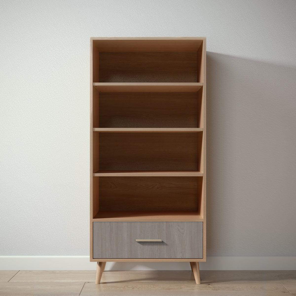 New York Bookcase in Harvest / Aqua Grey finish