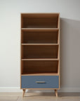 New York Bookcase in Harvest / Navy finish