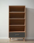 New York Bookcase in Harvest / Peppercorn finish