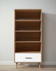 New York Bookcase in Harvest / Solid White finish