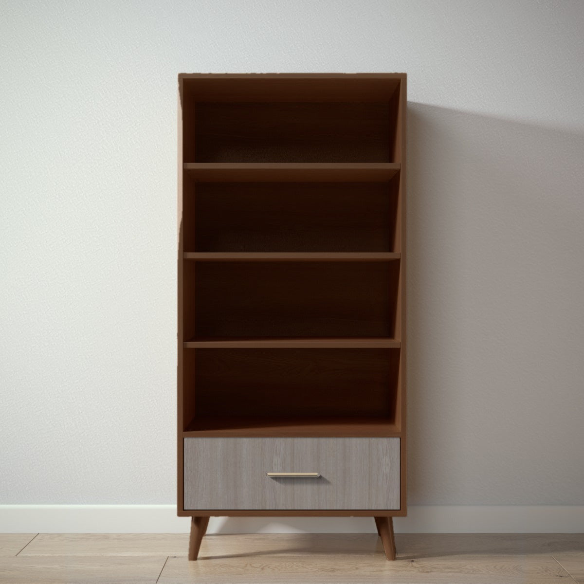 New York Bookcase in Nocello / Aqua Grey finish