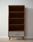 New York Bookcase in Nocello / Aqua Grey finish