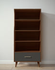 New York Bookcase in Nocello / Peppercorn finish