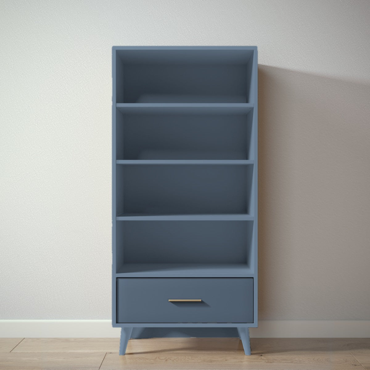 New York Bookcase in Navy / Navy finish