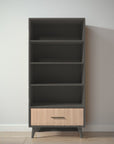 New York Bookcase in Peppercorn / Albero Puro finish