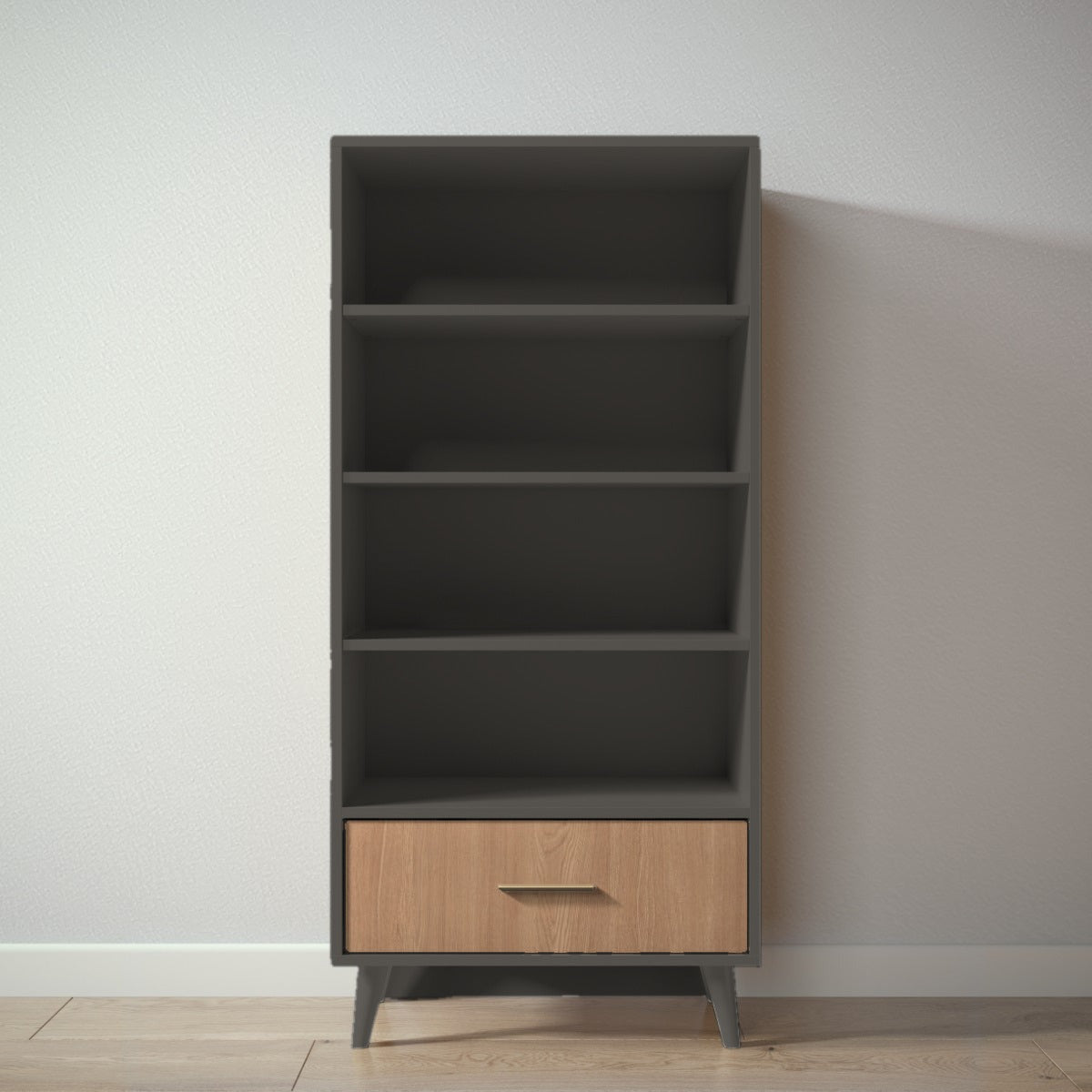 New York Bookcase in Peppercorn / Bruno Antico finish