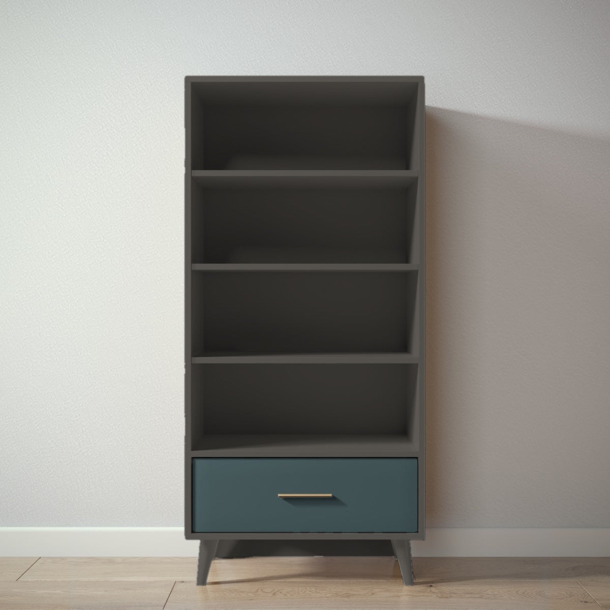 New York Bookcase in Peppercorn / Rosemary finish
