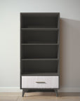 New York Bookcase in Peppercorn / Washed White finish