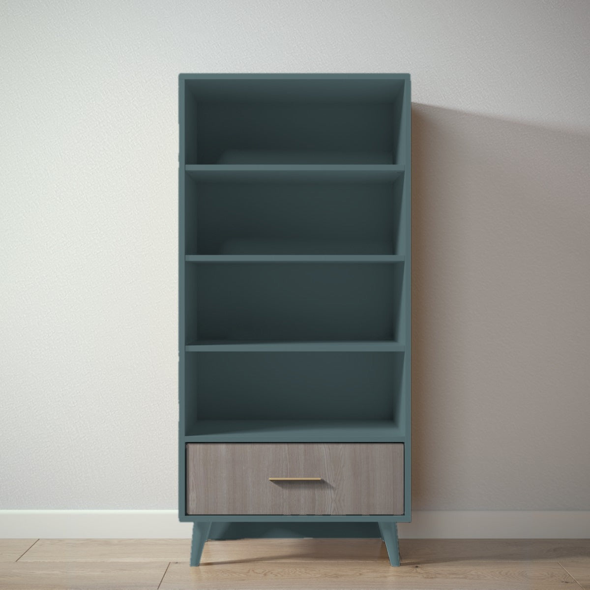 New York Bookcase in Rosemary / Aqua Grey finish