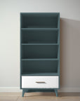 New York Bookcase in Rosemary / Solid White finish