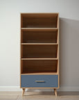 New York Bookcase in Sandstone / Navy finish