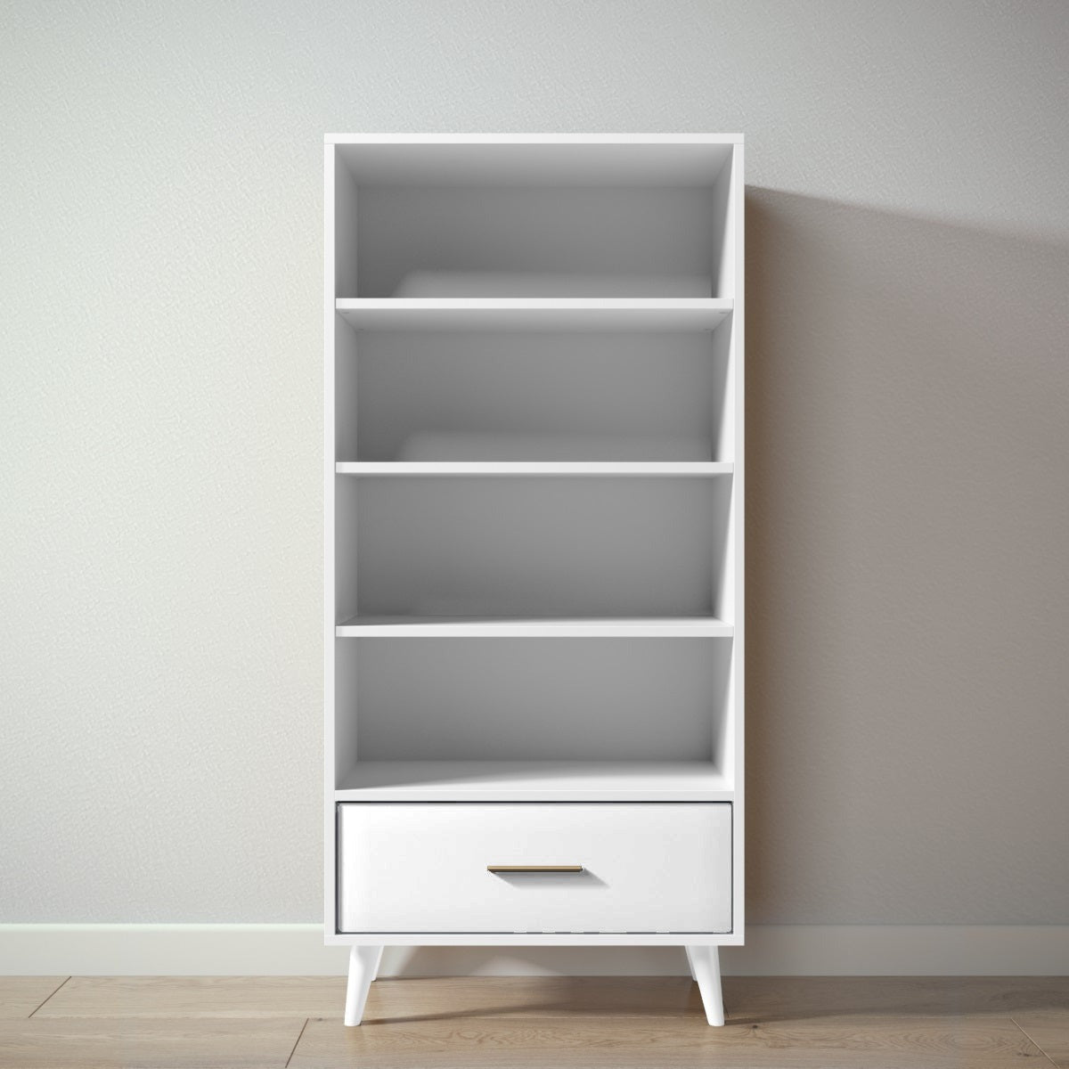 New York Bookcase in Solid White / Solid White finish