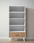 New York Bookcase in Solid White / Bruno Antico finish