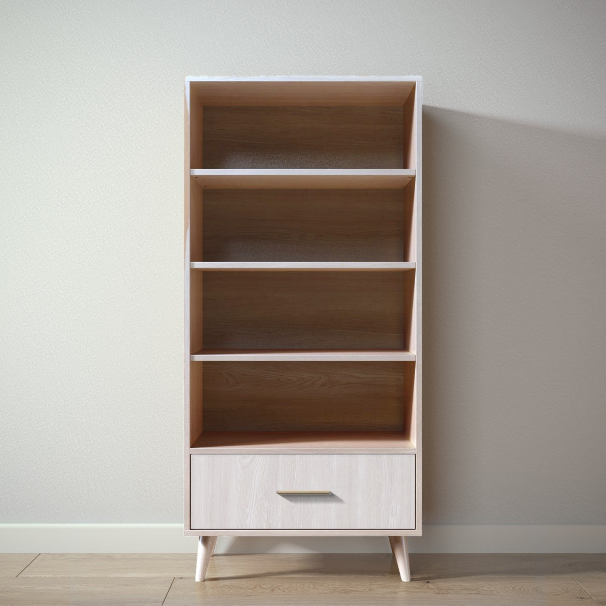 New York Bookcase in Washed White / Washed White finish