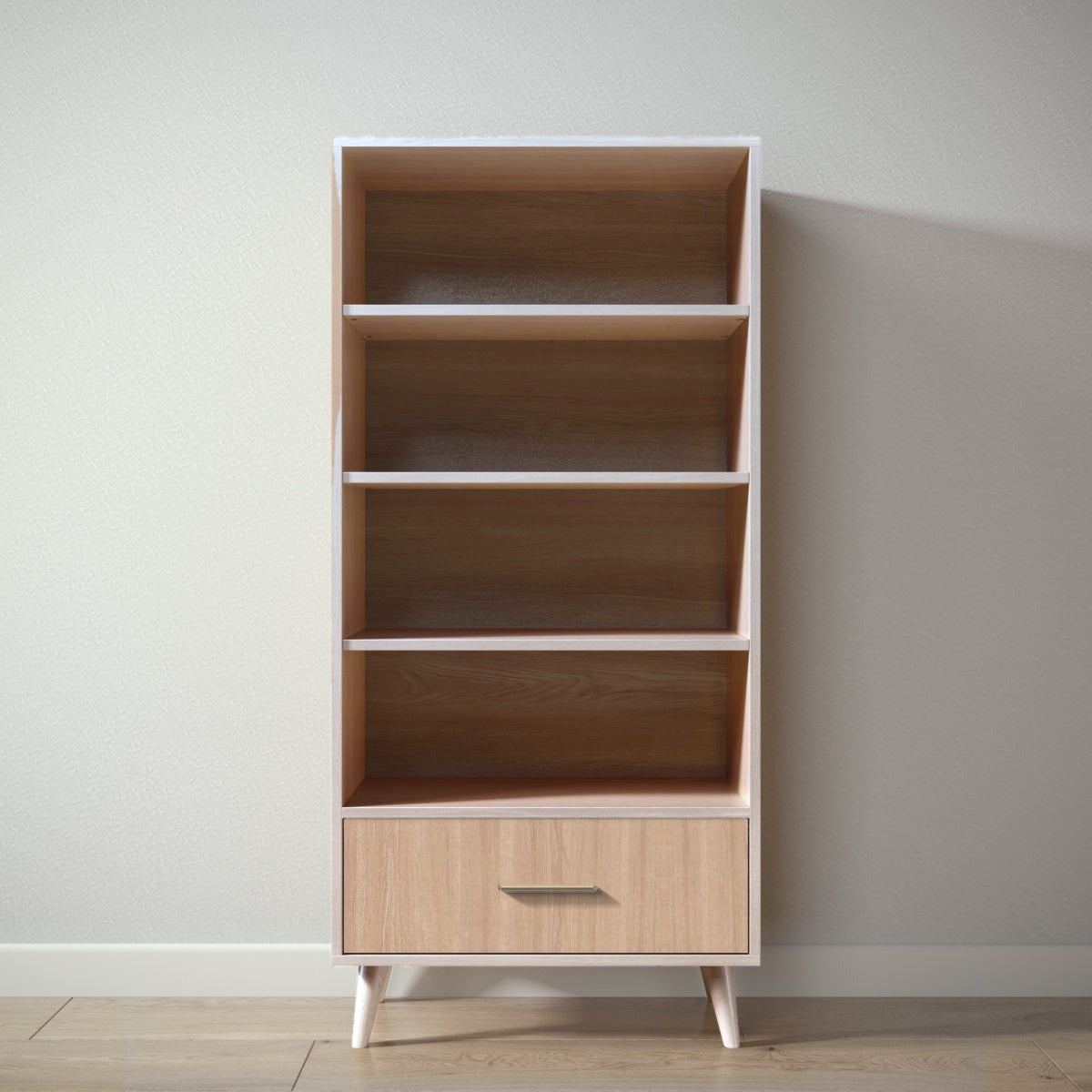 New York Bookcase in Washed White / Albero Puro finish