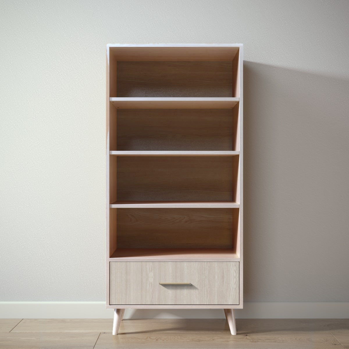 New York Bookcase in Washed White / Ash finish