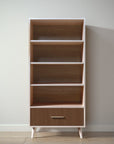 New York Bookcase in Washed White / Nocello finish
