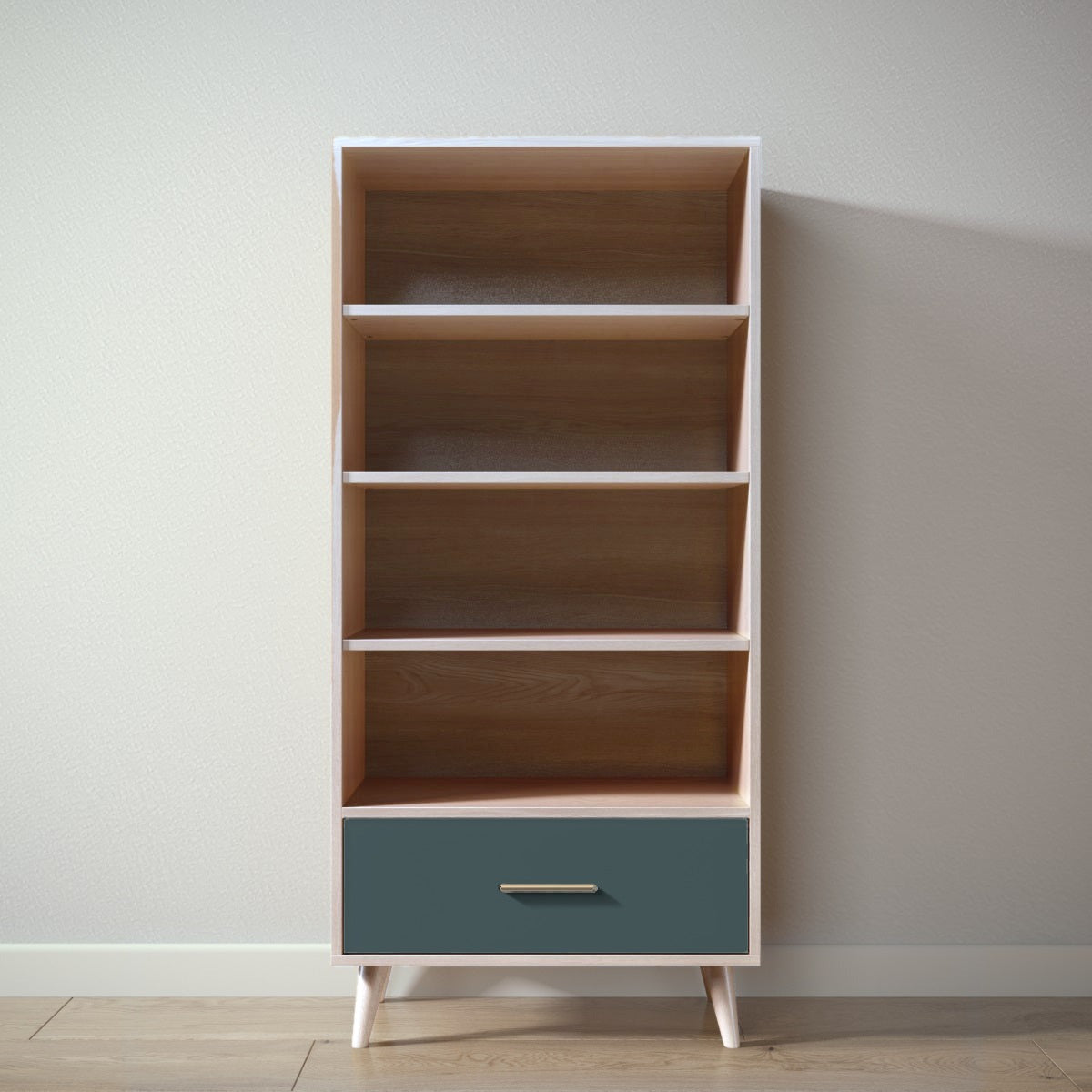 New York Bookcase in Washed White / Rosemary finish