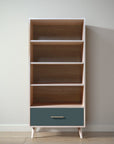 New York Bookcase in Washed White / Rosemary finish