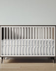 New York Crib in Aqua Grey / Bianco Satinato finish