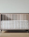 New York Crib in Aqua Grey / Washed White finish
