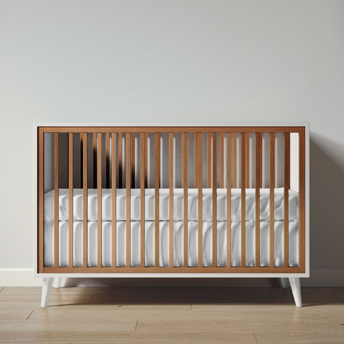 New York Crib in Bianco Satinato / Bruno Antico finish