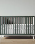 New York Crib in Bianco Satinato / Rosemary finish