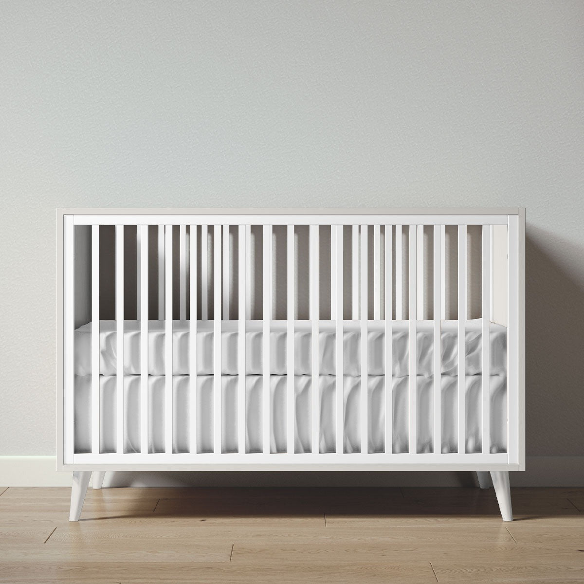 New York Crib in Bianco Satinato / Solid White finish