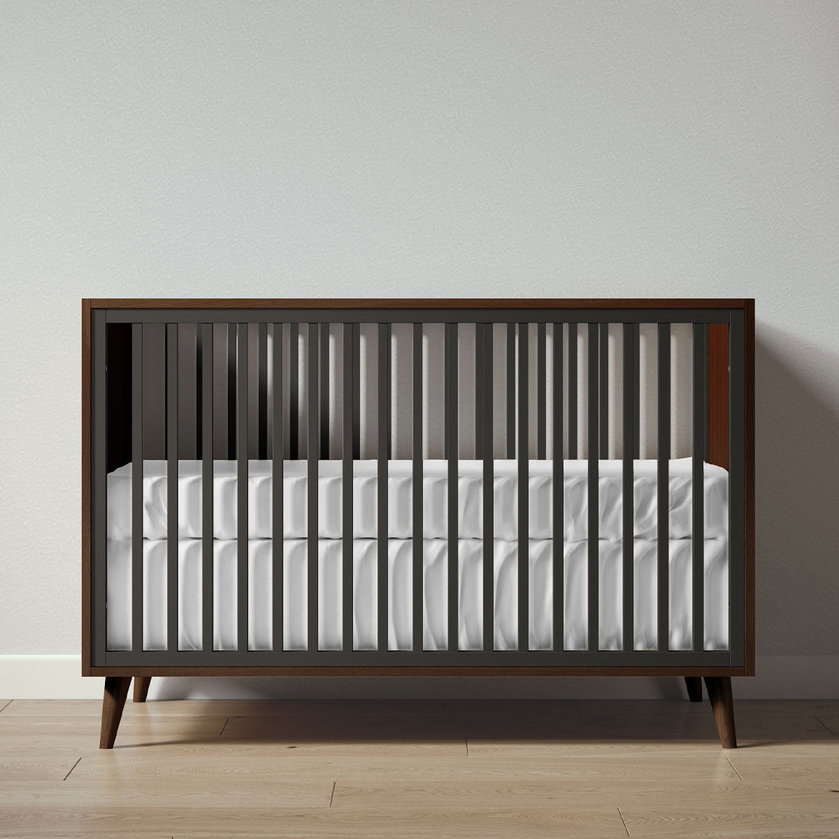New York Crib in Nocello / Peppercorn finish