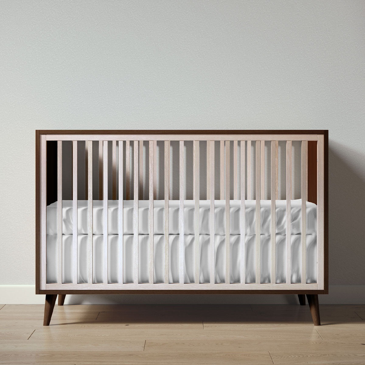 New York Crib in Nocello / Washed White finish