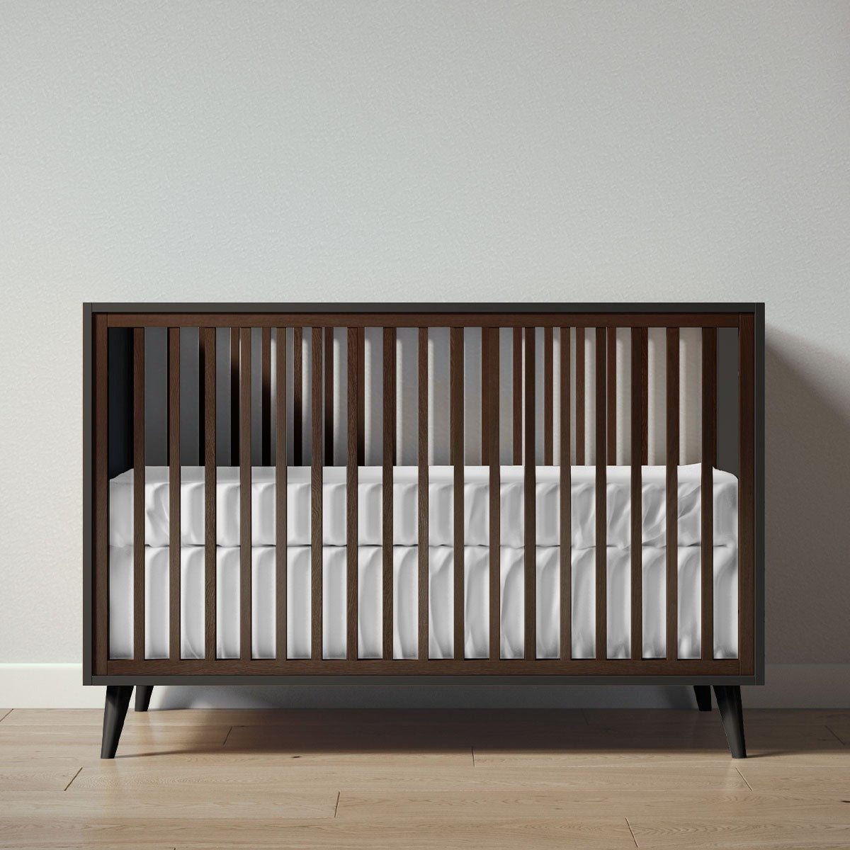 New York Crib in Peppercorn / Nocello finish