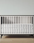 New York Crib in Peppercorn / Solid White finish