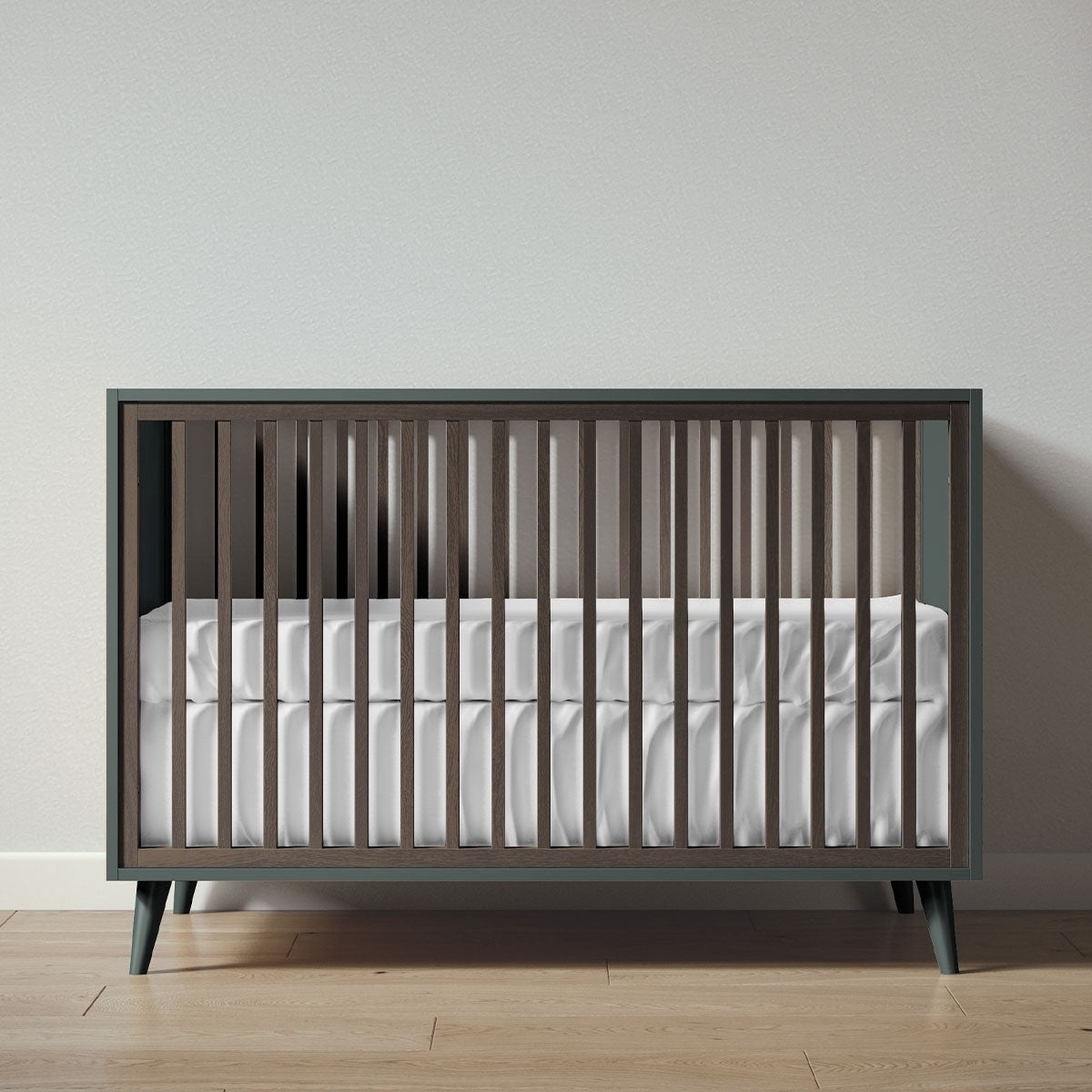 New York Crib in Rosemary / Aqua Grey finish