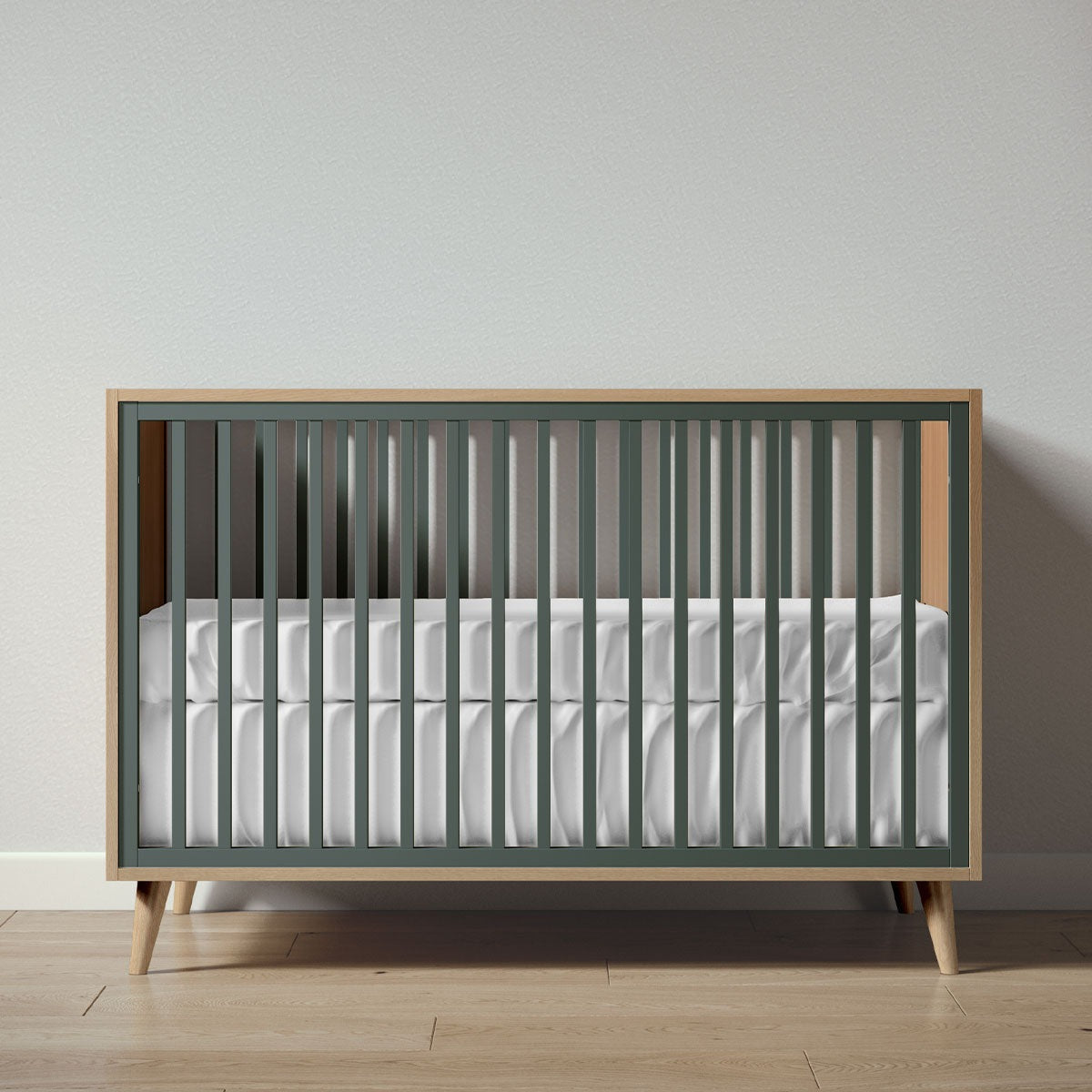 New York Crib in Sandstone / Rosemary finish