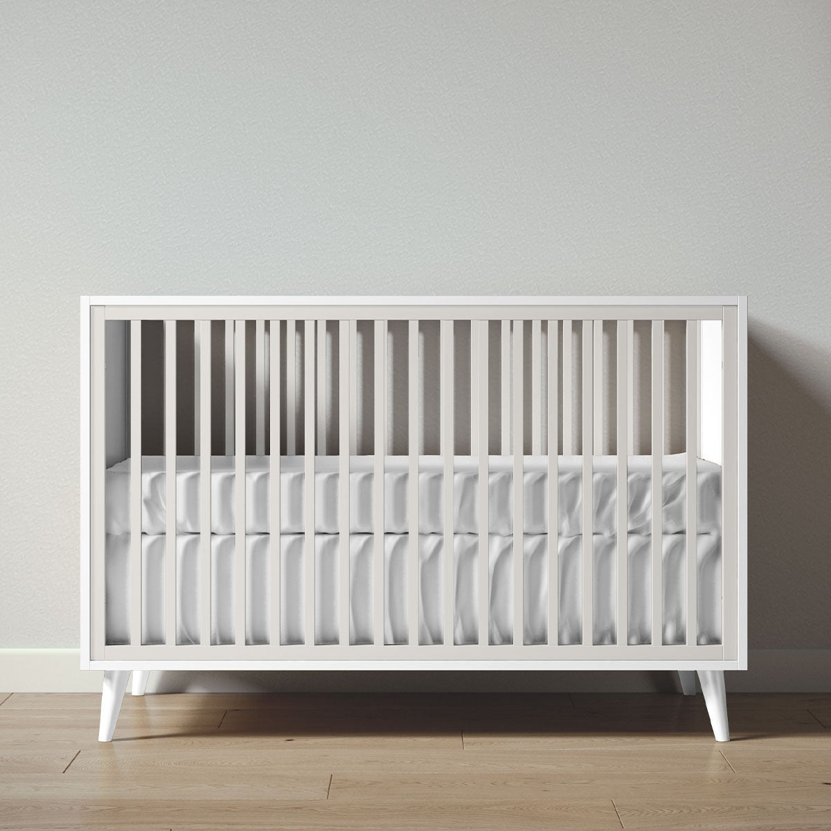New York Crib in Solid White / Bianco Satinato finish