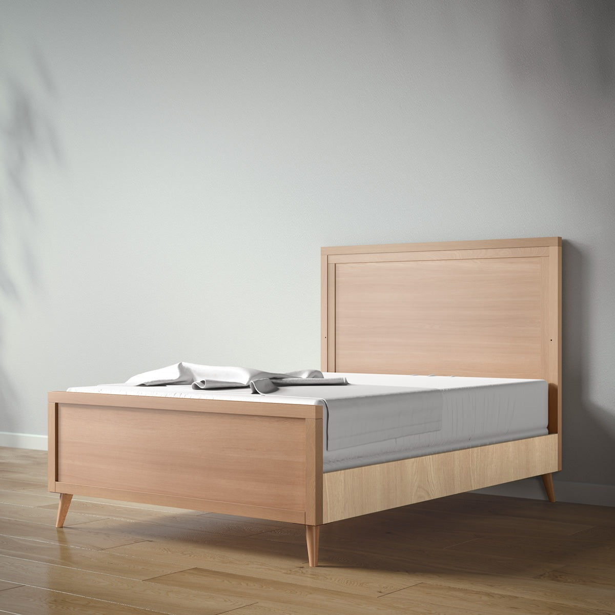 New York Full Bed in Albero Puro / Sandstone finish
