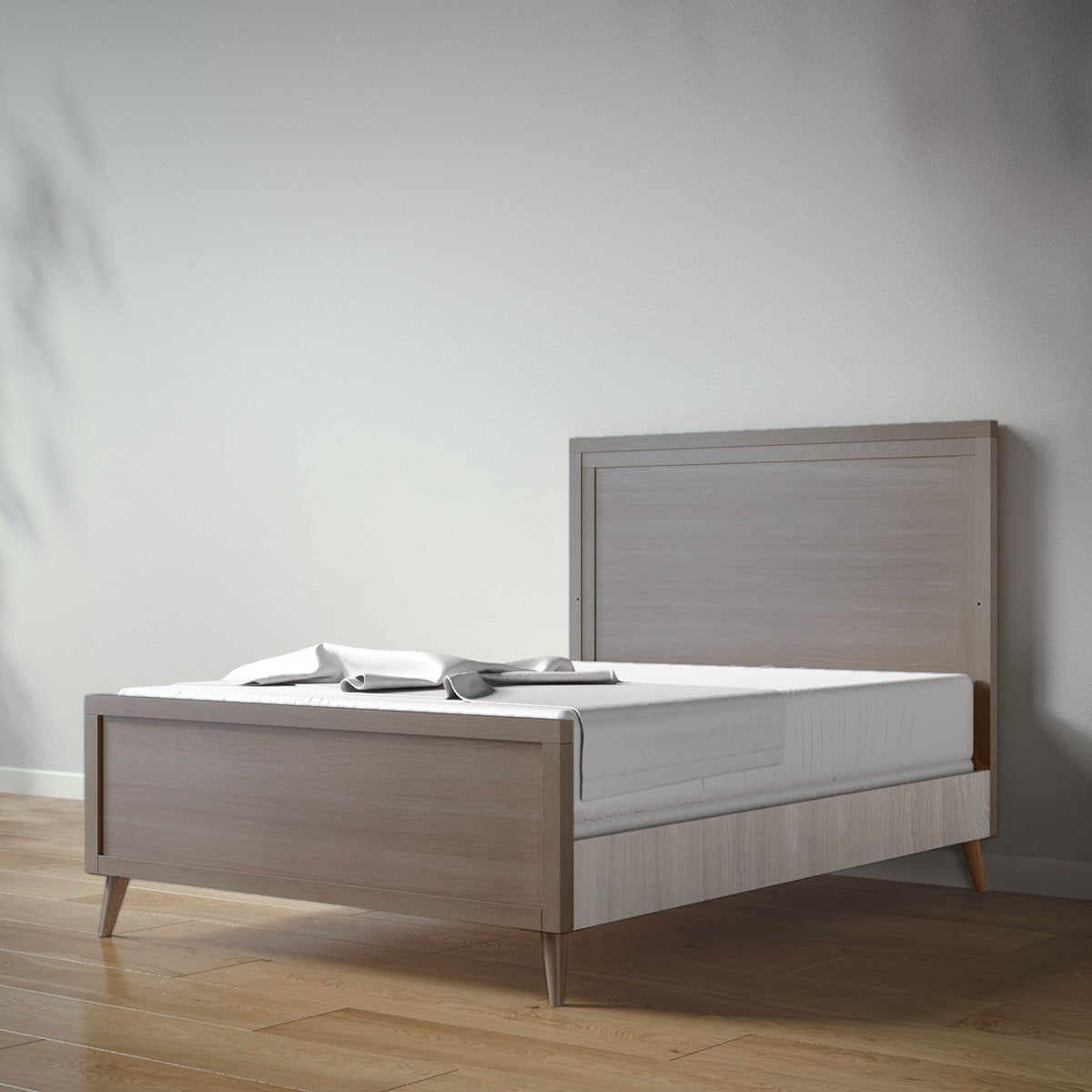 New York Full Bed in Aqua Grey / Aqua Grey finish