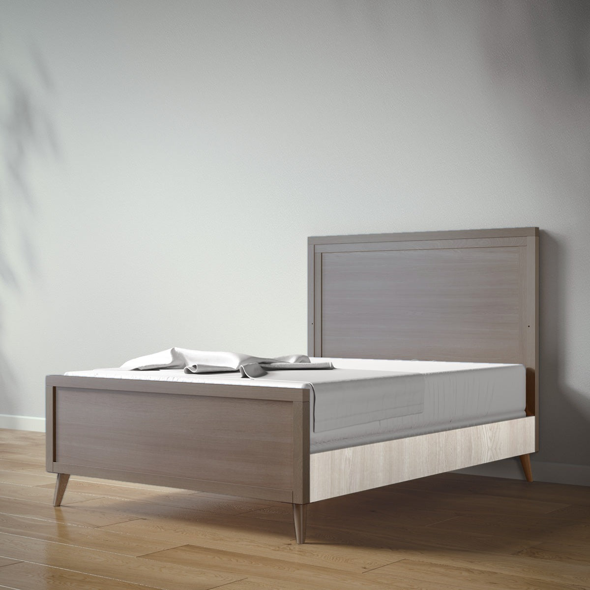 New York Full Bed in Aqua Grey / Ash finish