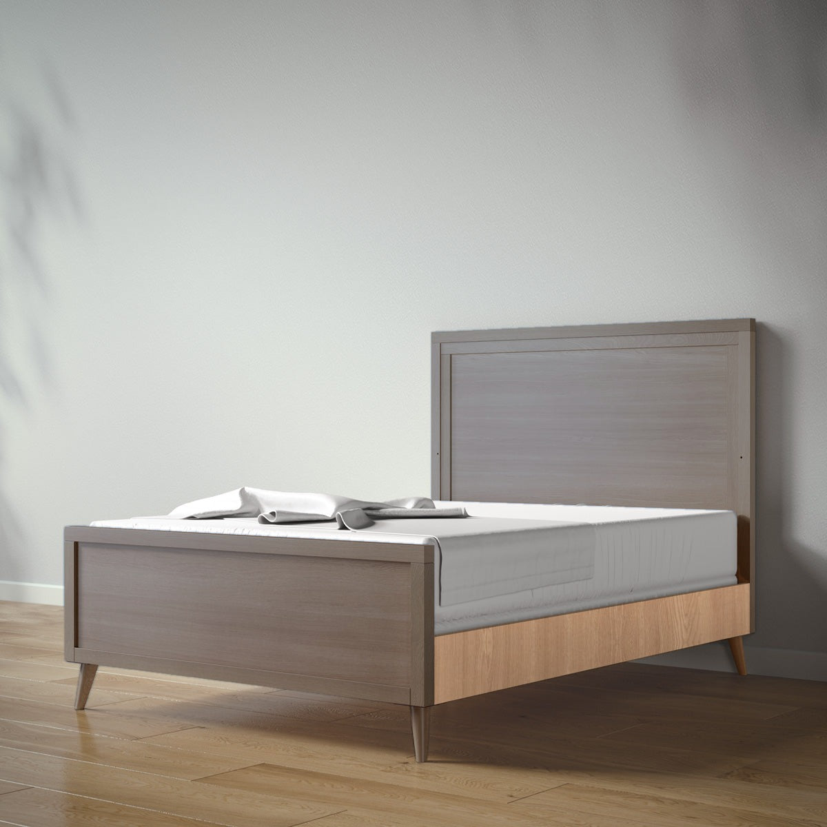 New York Full Bed in Aqua Grey / Bruno Antico finish