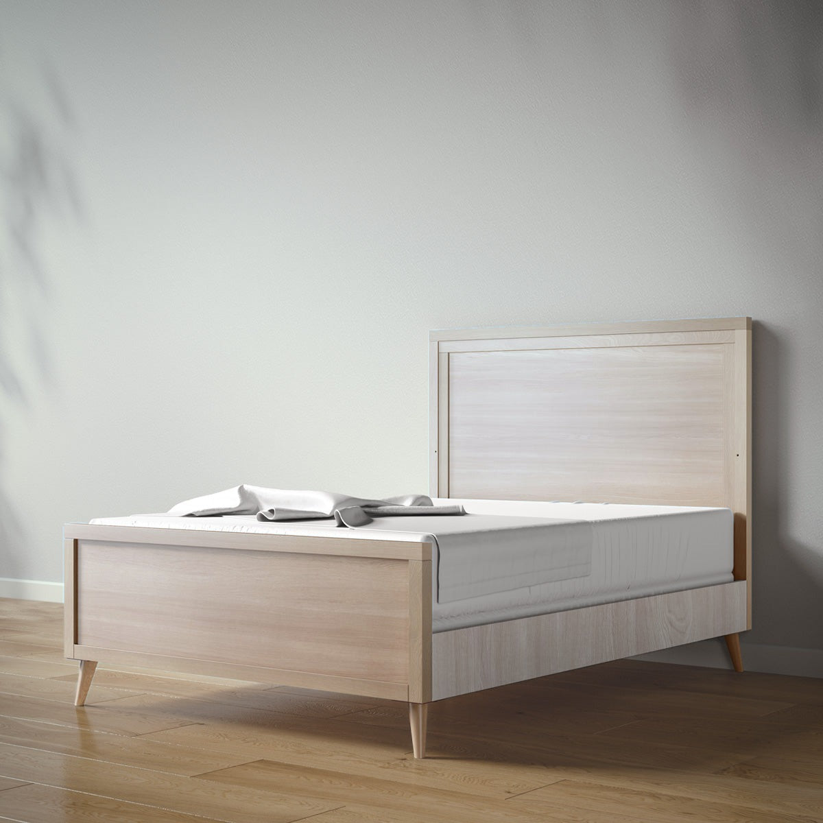 New York Full Bed in Ash / Aqua Grey finish
