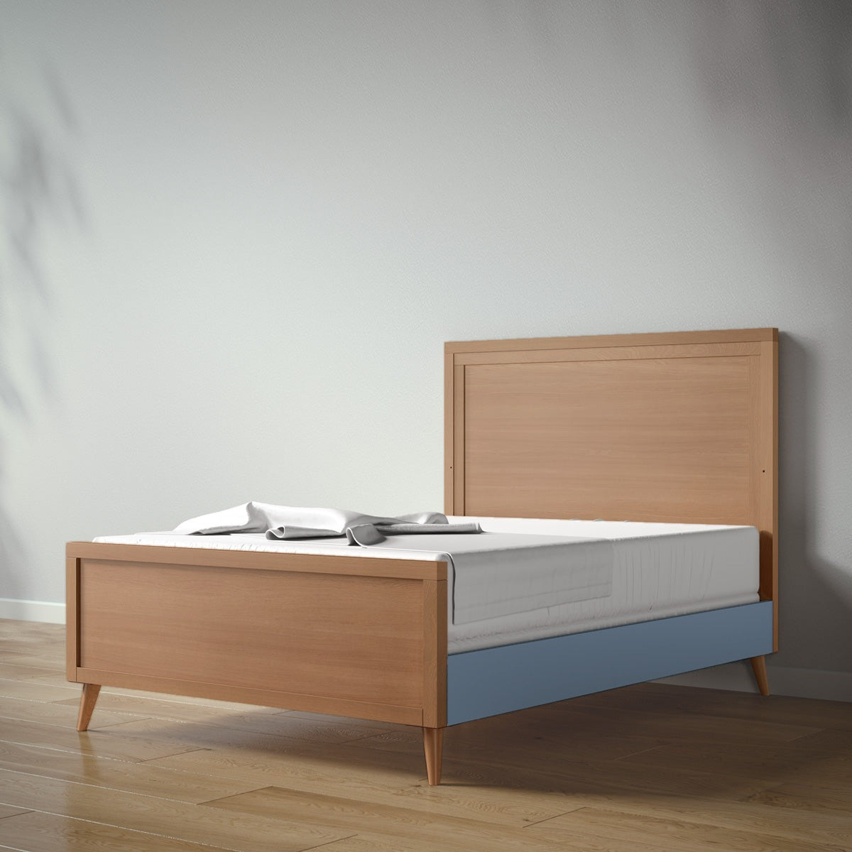 New York Full Bed in Bruno Antico / Navy finish
