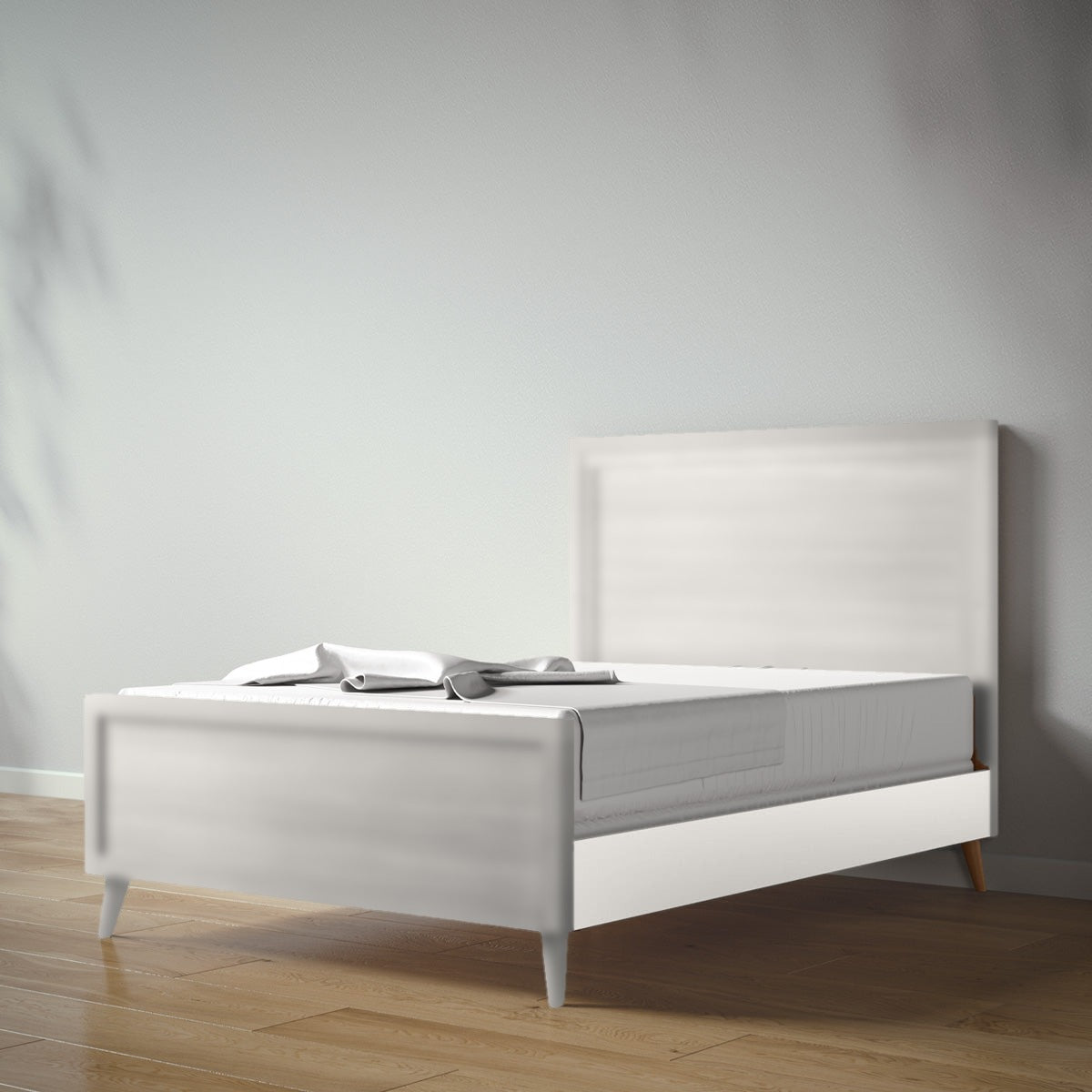 New York Full Bed in Bianco Satinato / Bianco Satinato finish