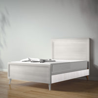 New York Full Bed in Bianco Satinato / Washed White finish
