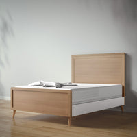 New York Full Bed in Harvest / Solid White finish