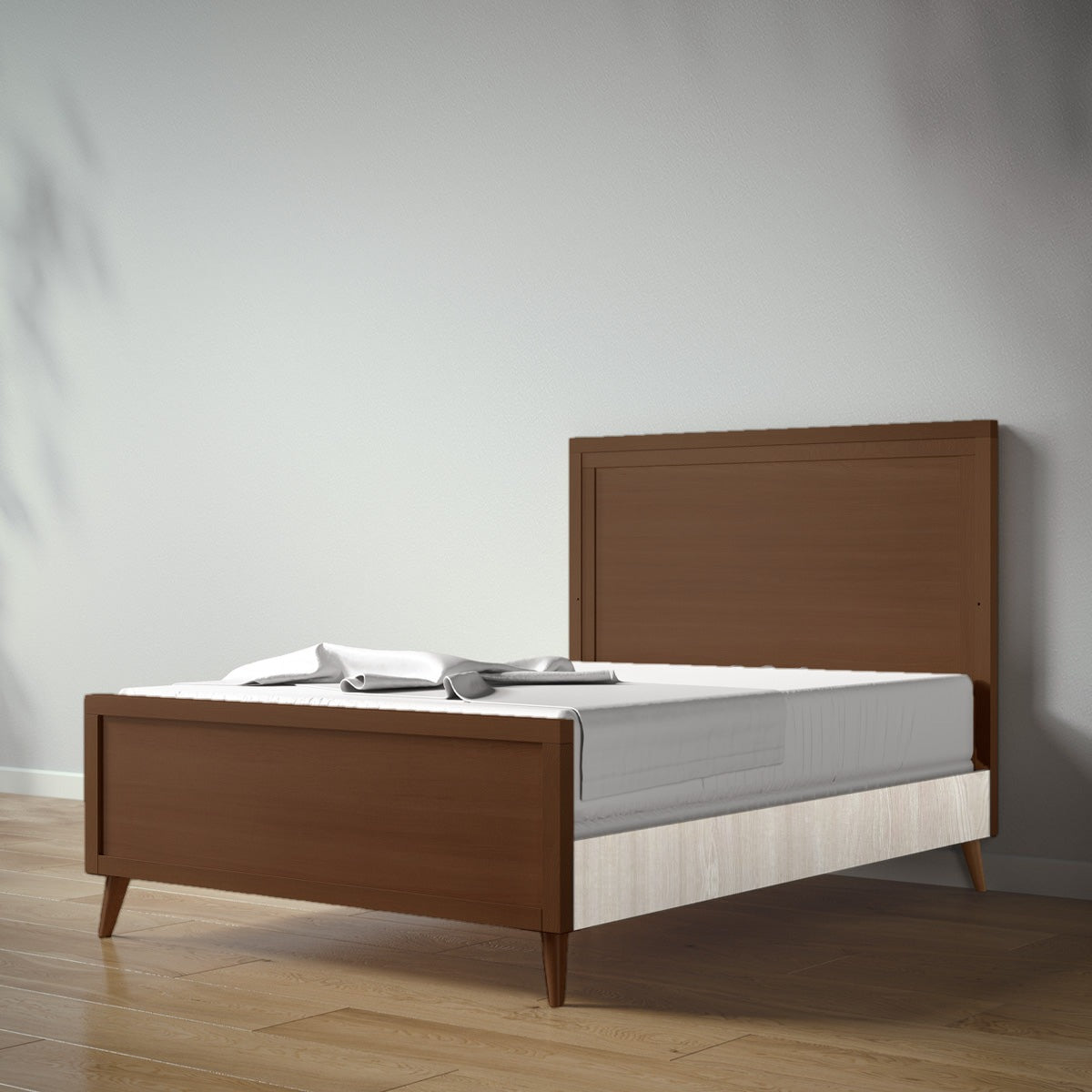 New York Full Bed in Nocello / Ash finish